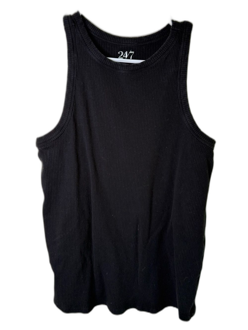 Maurices 24/7 Black Ribbed Tank Top plus size 1X